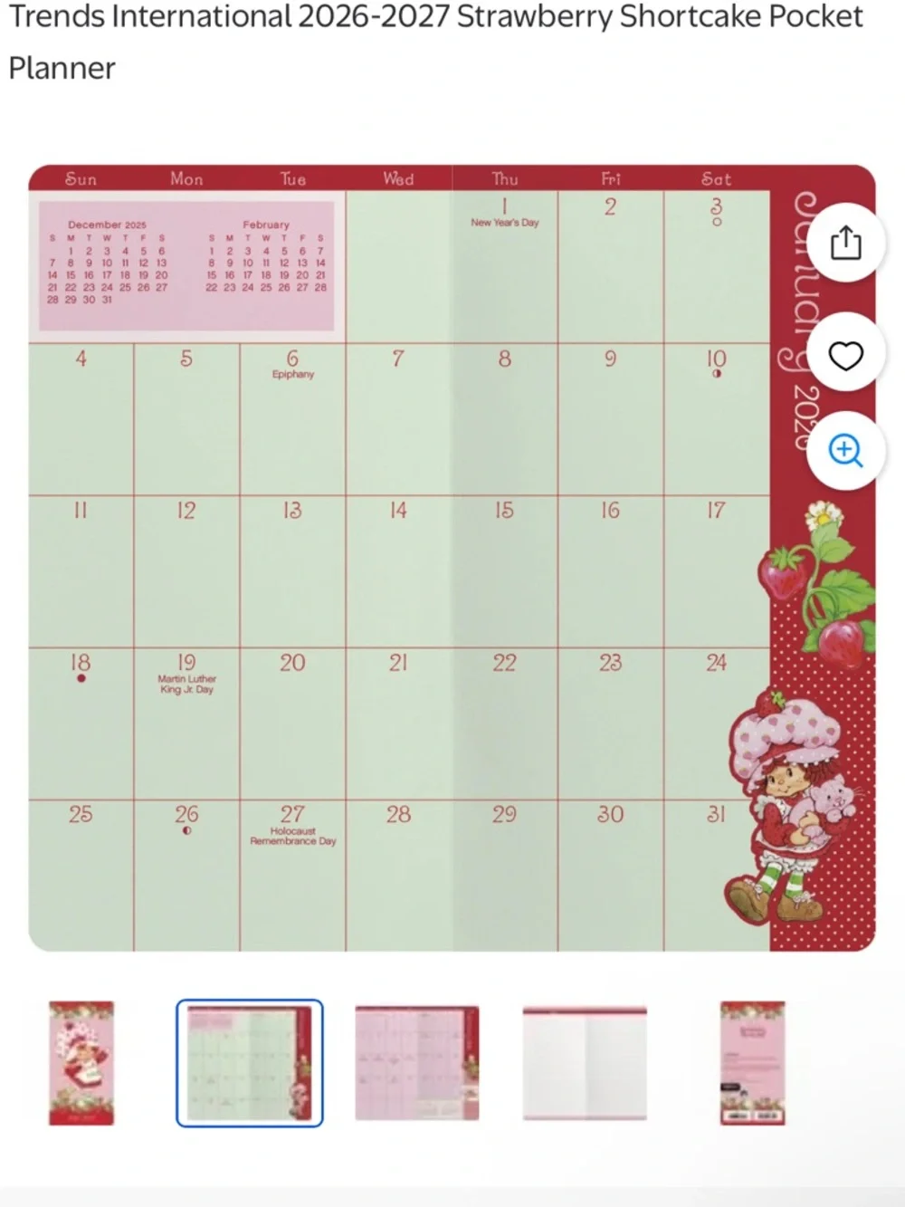 2026-2027 Strawberry Shortcake Pocket Planner